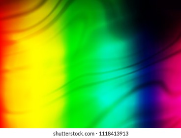 Dark Multicolor, Rainbow vector blurred template. Modern abstract illustration with gradient. The elegant pattern can be used as part of a brand book.