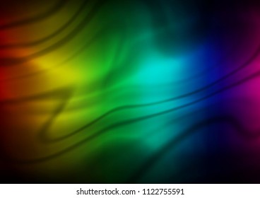 Dark Multicolor, Rainbow vector blurred background. Brand new colored illustration in blurry style with gradient. The textured pattern can be used for background.