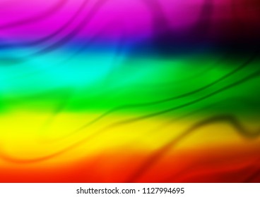 Dark Multicolor, Rainbow vector blurred shine abstract pattern. Colorful illustration in abstract style with gradient. The elegant pattern can be used as part of a brand book.