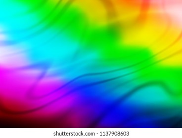 Dark Multicolor, Rainbow vector blurred shine abstract template. Shining colored illustration in a Brand new style. The elegant pattern can be used as part of a brand book.