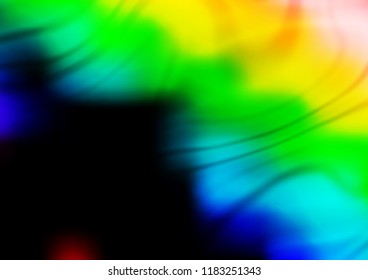 Dark Multicolor, Rainbow vector blurred pattern. A vague abstract illustration with gradient. A completely new template for your business design.