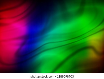 Dark Multicolor, Rainbow vector blurred and colored background. Glitter abstract illustration with an elegant design. Brand new design for your business.