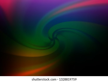 Dark Multicolor, Rainbow vector blurred bright template. Colorful illustration in blurry style with gradient. The background for your creative designs.