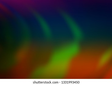 Dark Multicolor, Rainbow vector blurred bright pattern. Colorful abstract illustration with gradient. The background for your creative designs.