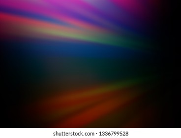 Dark Multicolor, Rainbow vector blurred shine abstract background. Colorful illustration in blurry style with gradient. The blurred design can be used for your web site.