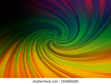 Dark Multicolor, Rainbow vector blurred shine abstract pattern. Glitter abstract illustration with an elegant design. Brand new design for your business.