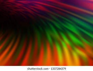 Dark Multicolor, Rainbow vector blurred bright template. A completely new color illustration in a bokeh style. Brand new style for your business design.