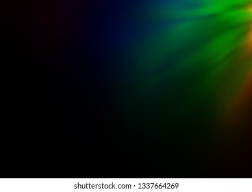 Dark Multicolor, Rainbow vector blurred shine abstract pattern. A completely new color illustration in a bokeh style. A new texture for your design.