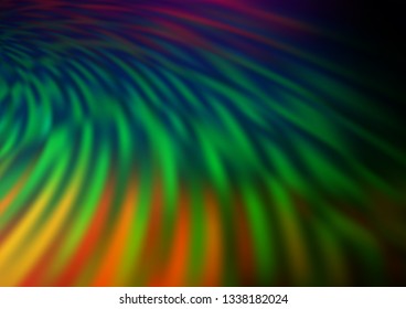 Dark Multicolor, Rainbow vector blurred shine abstract background. A completely new color illustration in a bokeh style. The blurred design can be used for your web site.