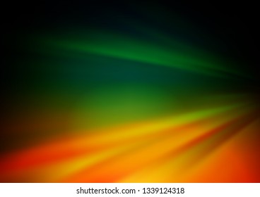 Dark Multicolor, Rainbow vector blurred background. Colorful illustration in abstract style with gradient. The background for your creative designs.