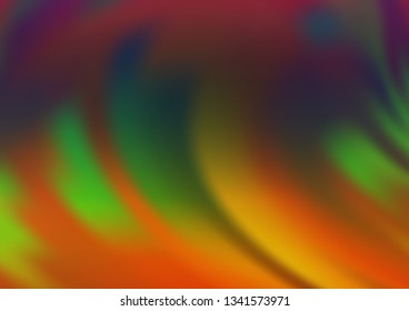 Dark Multicolor, Rainbow vector blurred shine abstract template. Shining colorful illustration in a Brand new style. A new texture for your design.