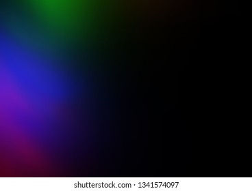 Dark Multicolor, Rainbow vector blurred shine abstract pattern. Shining colorful illustration in a Brand new style. The background for your creative designs.