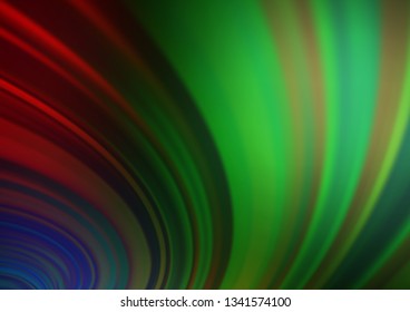 Dark Multicolor, Rainbow vector blurred shine abstract background. A completely new color illustration in a bokeh style. Brand new style for your business design.