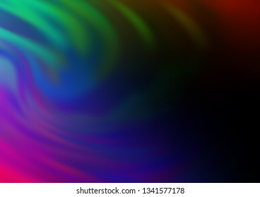 Dark Multicolor, Rainbow vector blurred and colored template. Creative illustration in halftone style with gradient. A new texture for your design.