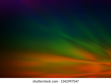 Dark Multicolor, Rainbow vector blurred and colored template. Creative illustration in halftone style with gradient. The blurred design can be used for your web site.