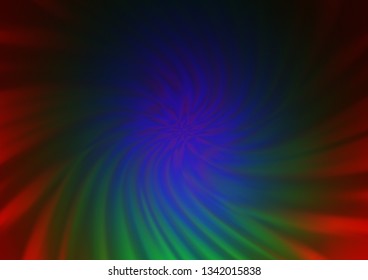 Dark Multicolor, Rainbow vector blurred shine abstract pattern. Colorful illustration in abstract style with gradient. Brand new style for your business design.