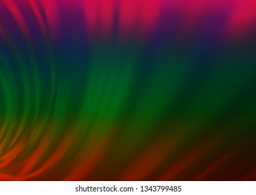 Dark Multicolor, Rainbow vector blurred shine abstract background. Colorful illustration in abstract style with gradient. The template for backgrounds of cell phones.