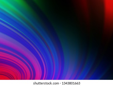 Dark Multicolor, Rainbow vector blurred shine abstract pattern. Colorful illustration in blurry style with gradient. Brand new design for your business.