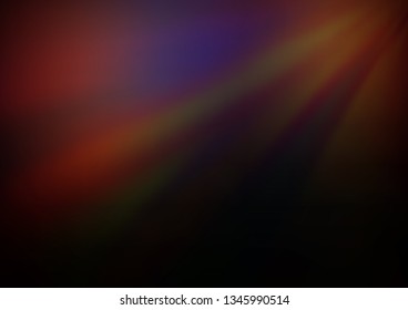 Dark Multicolor, Rainbow vector blurred bright pattern. A vague abstract illustration with gradient. A completely new template for your design.