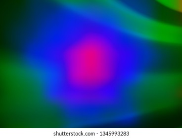 Dark Multicolor, Rainbow vector blurred shine abstract template. Glitter abstract illustration with an elegant design. A new texture for your design.