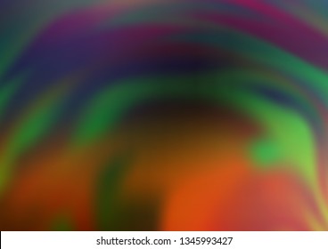 Dark Multicolor, Rainbow vector blurred bright background. Creative illustration in halftone style with gradient. The best blurred design for your business.