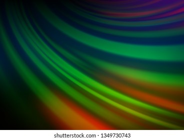 Dark Multicolor, Rainbow vector blurred shine abstract pattern. Colorful abstract illustration with gradient. The elegant pattern for brand book.
