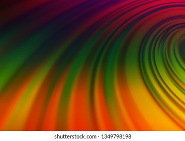 Dark Multicolor, Rainbow vector blurred shine abstract pattern. Creative illustration in halftone style with gradient. Brand new style for your business design.