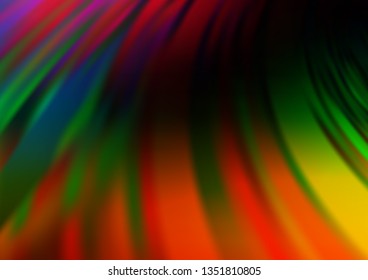 Dark Multicolor, Rainbow vector blurred background. Colorful illustration in blurry style with gradient. The template can be used for your brand book.