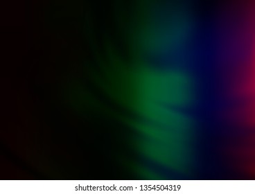 Dark Multicolor, Rainbow vector blurred background. A vague abstract illustration with gradient. A completely new design for your business.