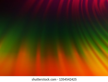 Dark Multicolor, Rainbow vector blurred and colored template. Modern geometrical abstract illustration with gradient. A new texture for your design.