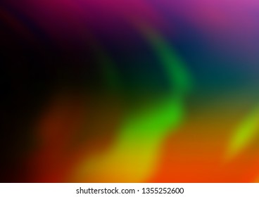 Dark Multicolor, Rainbow vector blurred bright background. An elegant bright illustration with gradient. A completely new design for your business.