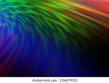 Dark Multicolor, Rainbow vector blurred background. Shining colorful illustration in a Brand new style. Brand new style for your business design.