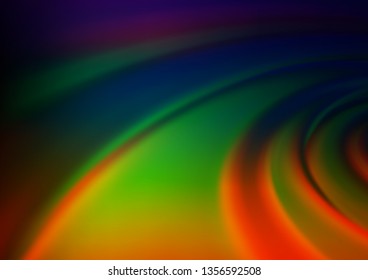 Dark Multicolor, Rainbow vector blurred and colored background. A completely new color illustration in a bokeh style. Brand new design for your business.