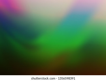 Dark Multicolor, Rainbow vector blurred bright background. Colorful illustration in abstract style with gradient. The template for backgrounds of cell phones.