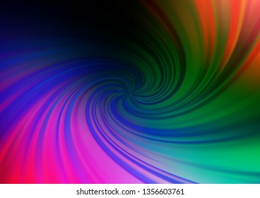Dark Multicolor, Rainbow vector blurred bright background. Colorful illustration in abstract style with gradient. The background for your creative designs.