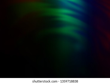 Dark Multicolor, Rainbow vector blurred bright template. Colorful illustration in blurry style with gradient. The blurred design can be used for your web site.
