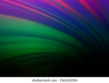 Dark Multicolor, Rainbow vector blurred bright background. Creative illustration in halftone style with gradient. A completely new design for your business.
