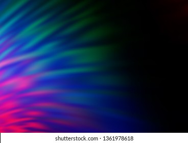 Dark Multicolor, Rainbow vector blurred shine abstract template. An elegant bright illustration with gradient. The background for your creative designs.