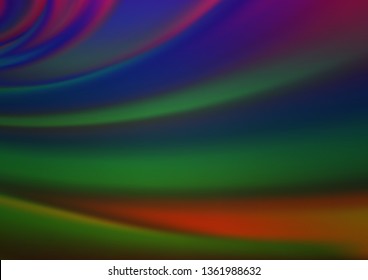 Dark Multicolor, Rainbow vector blurred background. Colorful abstract illustration with gradient. The template for backgrounds of cell phones.