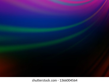 Dark Multicolor, Rainbow vector blurred shine abstract pattern. Colorful illustration in abstract style with gradient. The template can be used for your brand book.