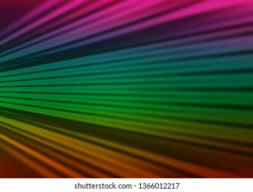 Dark Multicolor, Rainbow vector blurred shine abstract template. Modern geometrical abstract illustration with gradient. A completely new design for your business.
