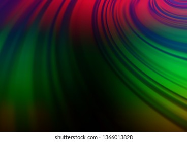 Dark Multicolor, Rainbow vector blurred bright template. An elegant bright illustration with gradient. Brand new style for your business design.