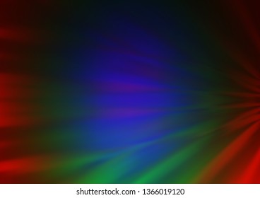 Dark Multicolor, Rainbow vector blurred bright background. A completely new color illustration in a bokeh style. The background for your creative designs.