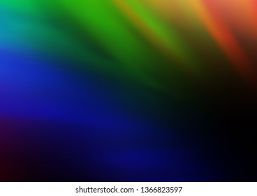 Dark Multicolor, Rainbow vector blurred bright pattern. Shining colorful illustration in a Brand new style. The elegant pattern for brand book.