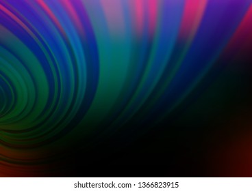 Dark Multicolor, Rainbow vector blurred shine abstract background. Colorful illustration in abstract style with gradient. A completely new template for your design.