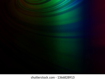 Dark Multicolor, Rainbow vector blurred bright template. Colorful illustration in abstract style with gradient. The background for your creative designs.