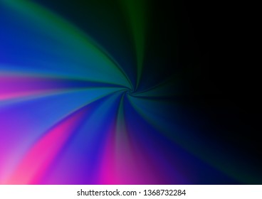 Dark Multicolor, Rainbow vector blurred background. Shining colorful illustration in a Brand new style. The template can be used for your brand book.