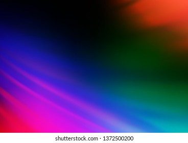 Dark Multicolor, Rainbow vector blurred bright pattern. Colorful abstract illustration with gradient. Brand new style for your business design.