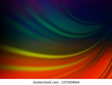 Dark Multicolor, Rainbow vector blurred bright template. A vague abstract illustration with gradient. Brand new design for your business.