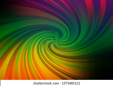 Dark Multicolor, Rainbow vector blurred bright pattern. A vague abstract illustration with gradient. The blurred design can be used for your web site.